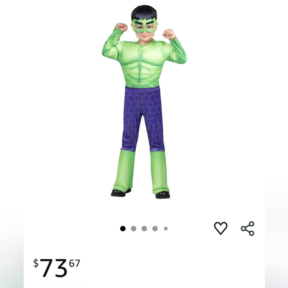 NEW HALLOWEEN Costume Hulk SPIDEY Kids Size 2-3  BNWT